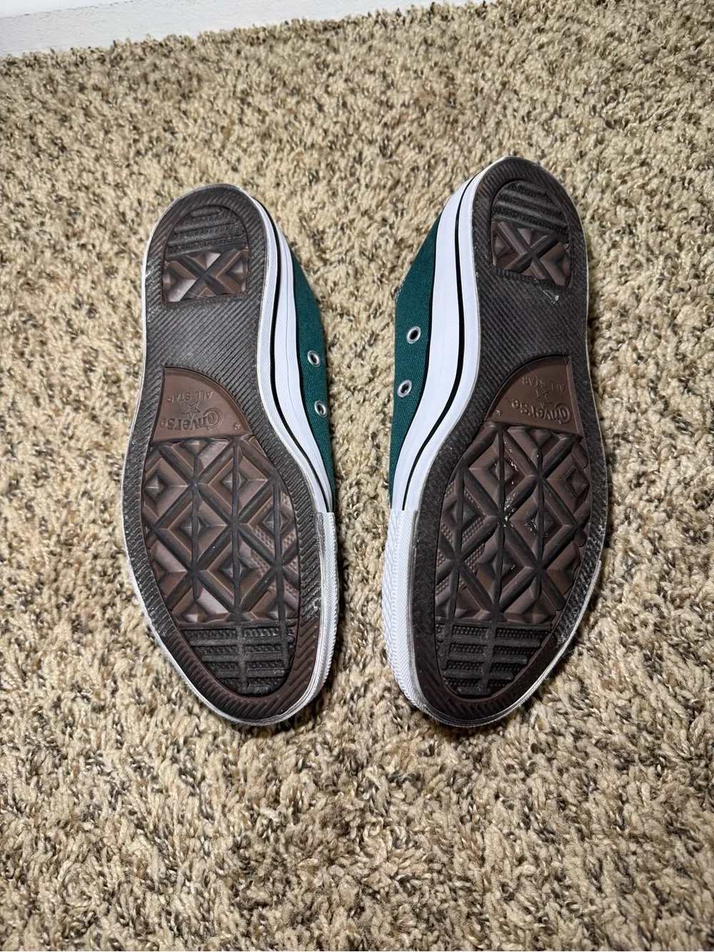Converse Womens Dark Green Low Top Sneakers - Picture 9 of 9